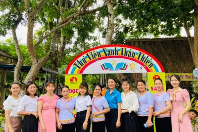 Sáng nay, ngày 18/4/2022 nhà trường phối hợp với trường tiểu học Trà Phong tổ chức cho các cháu 5 tuổi tham quan trường tiểu học
